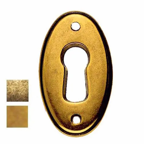 BOCCHETTA OVALE OTTONE ANTICO