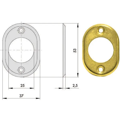 BOCCHETTA OTTONE FORO D.25 ROTONDA