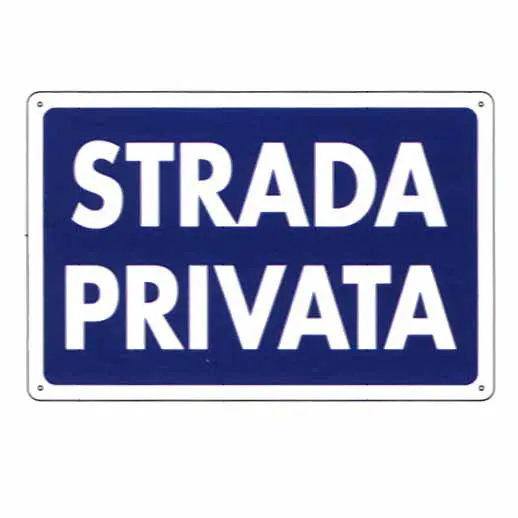 CARTELLO PVC STRADA PRIVATA 30X20
