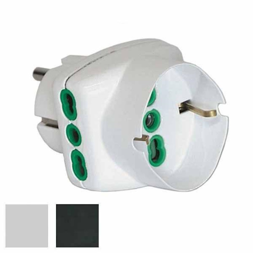 ADATTATORE SCHUKO TRIPLO SCK BIP.