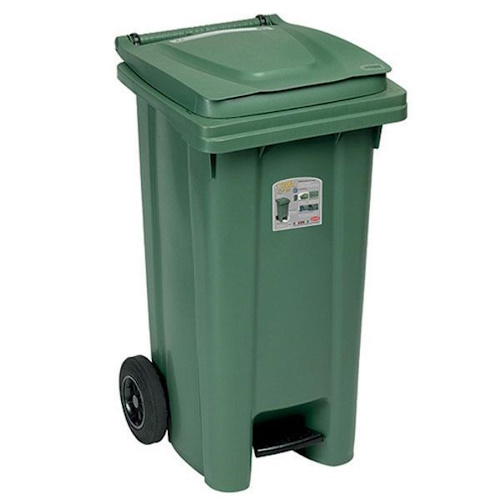 BIDONE 120LT CON PEDALE RUOTE