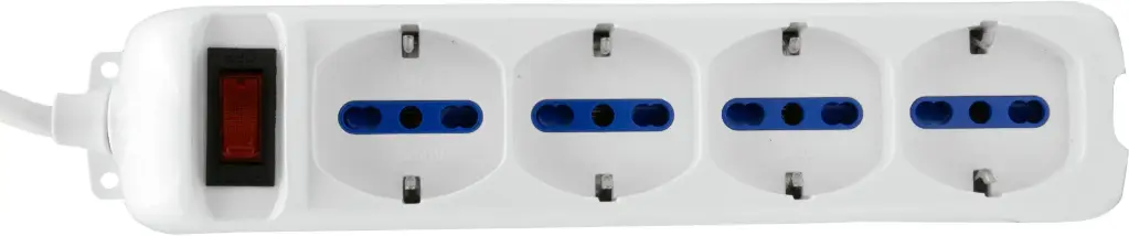 MULTIPRESA 4P BI SCHUKO 10A INT BIANCA