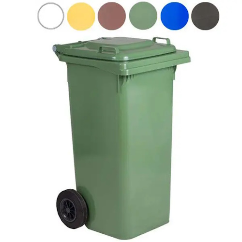 BIDONE QUADRO NU 120LT C/RUOTE