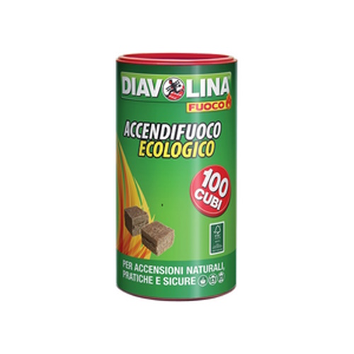 ACCENDIFUOCO DIAVOLINA 100 CUBI ECOLOGICO