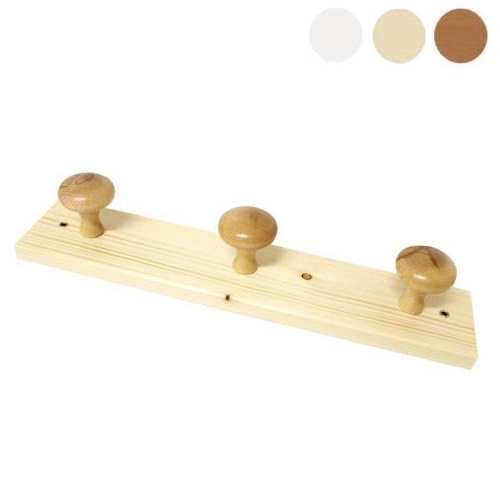 APPENDIABITI LEGNO NATURALE 3POSTI