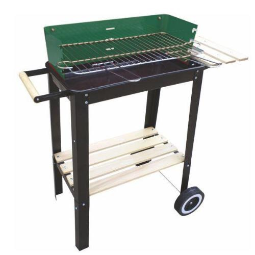 BARBECUE C/RUOTE BASE IN LEGNO  53X34